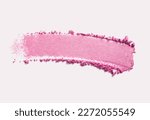 Eye shadow or blusher pink shimmer colored texture background gray pink isolated background