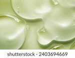 Water gel green drops smudge...