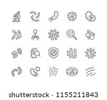 simple set of bacteria related... | Shutterstock .eps vector #1155211843