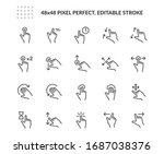 simple set of gesture related... | Shutterstock .eps vector #1687038376