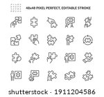 simple set of puzzle related... | Shutterstock .eps vector #1911204586