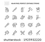 simple set of brushes and... | Shutterstock .eps vector #1925932220