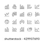 simple set of graph related... | Shutterstock .eps vector #429937693