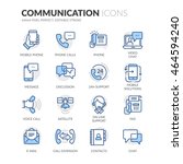 simple set of communication... | Shutterstock .eps vector #464594240