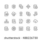 simple set of database related... | Shutterstock .eps vector #488226730