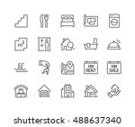 simple set of real estate... | Shutterstock .eps vector #488637340