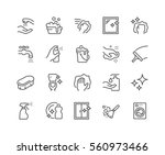 simple set of cleaning related... | Shutterstock .eps vector #560973466