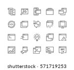 simple set of application... | Shutterstock .eps vector #571719253