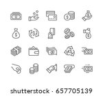 simple set of money related... | Shutterstock .eps vector #657705139