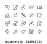 simple set of copywriting... | Shutterstock .eps vector #682565350