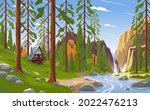 summer landscape in a national... | Shutterstock .eps vector #2022476213