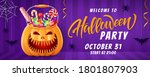 halloween lettering background  ... | Shutterstock .eps vector #1801807903