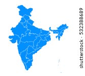 blue map of india | Shutterstock .eps vector #532388689