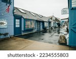 Small photo of Street of Bearskin Neck Rockport Massachusetts, usa - oct, 2022. High quality photo