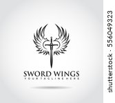 Sword Wings Logo Template....