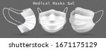 set of medical masks   template.... | Shutterstock .eps vector #1671175129