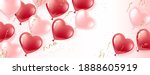 horizontal banner of pink and... | Shutterstock .eps vector #1888605919