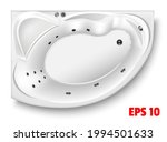 white bath top view. ceramic... | Shutterstock .eps vector #1994501633