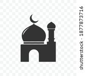 mosque icon flat design... | Shutterstock .eps vector #1877873716