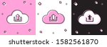 set cloud upload icon isolated... | Shutterstock . vector #1582561870