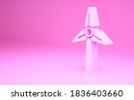 pink wind turbine icon isolated ... | Shutterstock . vector #1836403660