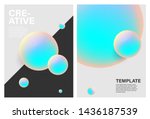 creative 3d style poster set... | Shutterstock .eps vector #1436187539