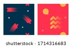 seamless covers set with bright ... | Shutterstock .eps vector #1714316683