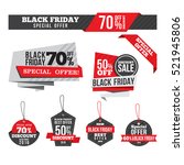 black friday sales tag and... | Shutterstock .eps vector #521945806