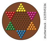 chinese checkers game board ... | Shutterstock .eps vector #2125545236