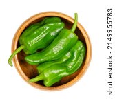 raw padron peppers  also called ... | Shutterstock . vector #2149955783