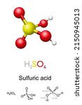Sulfuric Acid  H2so4  Ball And...