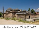 Small photo of North Macedonia - Skopje - The chifte amam in historical district Charshia, a beautiful old ottoman hammam (turkish bath), now a modern exhibition space