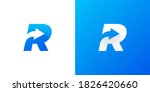 letter r with arrow . letter r... | Shutterstock .eps vector #1826420660