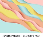 paper art cartoon abstract... | Shutterstock .eps vector #1105391750