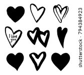 hearts set. element for design. ... | Shutterstock .eps vector #794384923