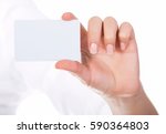 woman hand hold virtual... | Shutterstock . vector #590364803