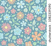 seamless floral pattern  ... | Shutterstock .eps vector #1082339390