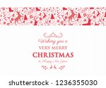decorative christmas text with... | Shutterstock .eps vector #1236355030