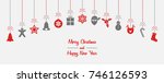 beautiful hanging christmas... | Shutterstock .eps vector #746126593