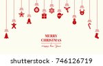 beautiful hanging christmas... | Shutterstock .eps vector #746126719