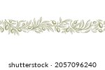 olive border  rustic seamless... | Shutterstock .eps vector #2057096240