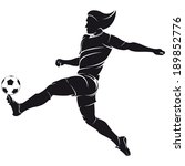 vector football  soccer  player ... | Shutterstock .eps vector #189852776