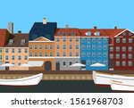 copenhagen denmark landmark... | Shutterstock .eps vector #1561968703