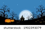 halloween night background ... | Shutterstock .eps vector #1902393079