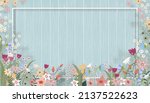 spring background with cute... | Shutterstock .eps vector #2137522623
