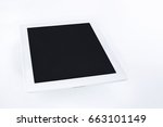 perspective of white computer... | Shutterstock . vector #663101149