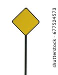 blank yellow traffic sign... | Shutterstock . vector #677524573