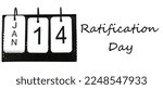 Small photo of Ratification Day - January 14 - USA Holiday