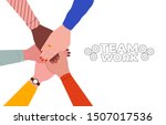 hands together. symbol of... | Shutterstock .eps vector #1507017536