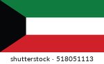 vector kuwait flag  kuwait flag ... | Shutterstock .eps vector #518051113